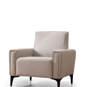 Fotoliu fix HORIZON, ecru, 90x85x77 cm imagine