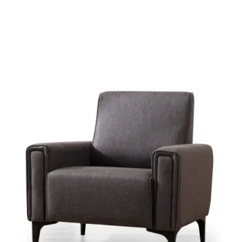 Fotoliu fix HORIZON, gri inchis, 90x85x77 cm imagine