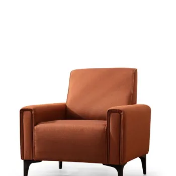 Fotoliu fix HORIZON, rosu de tigla, 90x85x77 cm imagine