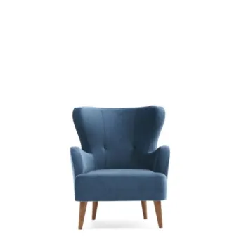 Fotoliu fix KARINA, albastru, 73x80x87 cm imagine