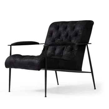 Fotoliu fix MATILDA, negru, 75x80x85 cm imagine