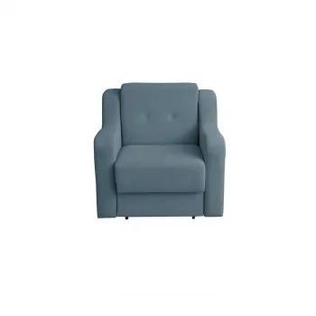 Fotoliu GINA II extensibil, cu arcuri si lada depozitare, albastru deschis, 95x100x95 cm imagine