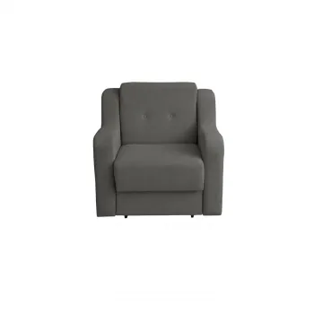 Fotoliu GINA II extensibil, cu arcuri si lada depozitare, gri inchis, 95x100x95 cm imagine