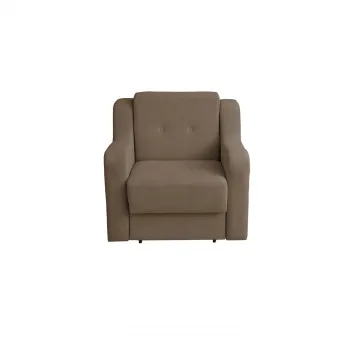 Fotoliu GINA II extensibil, cu arcuri si lada depozitare, maro deschis, 95x100x95 cm imagine