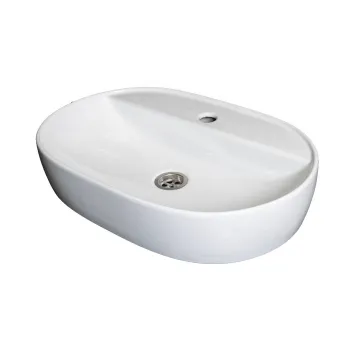 Lavoar ceramic alb ROUND cu accesorii 8301-A, 60x38x12 cm imagine