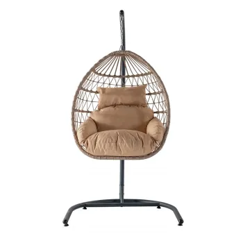 Leagan suspendat ORBIT, cappuccino, 193x120x110 cm imagine