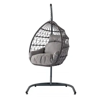 Leagan suspendat ORBIT, gri, 193x120x110 cm imagine