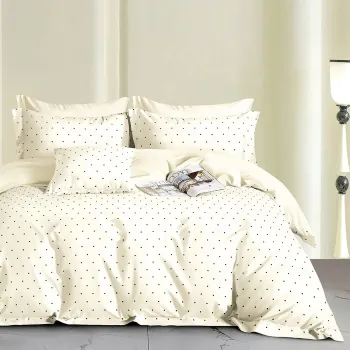 Lenjerie de pat Percale 2PXXL, 4 piese, cearceaf pat clasic 240cm x 260cm, cearceaf pilota 200cm x 230cm, 2 fete perna 50 x 70, PRC191 imagine