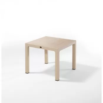 Masa de gradina CLASSI, model ratan, cappucino, 90x90 cm imagine