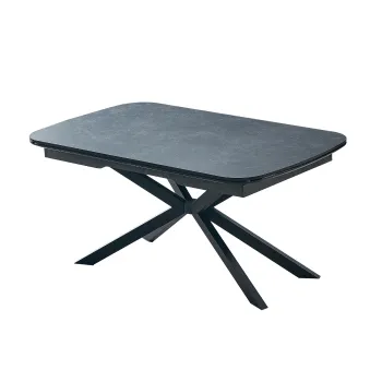 Masa extensibila DESERT, dreptunghiulara, gri inchis, 150 190x95x75 cm imagine