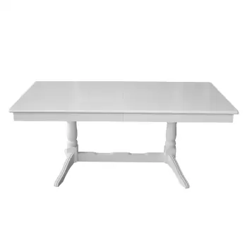 Masa extensibila EUROPA, lemn masiv, dreptunghiulara, alb, 160 240x92x70 cm imagine