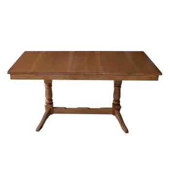 Masa extensibila EUROPA, lemn masiv, dreptunghiulara, nuc, 160 240x92x70 cm imagine