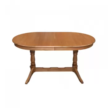 Masa extensibila EUROPA, lemn masiv, ovala, stejar, 160 240x92x70 cm imagine