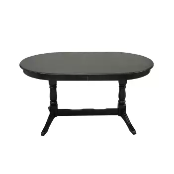 Masa extensibila EUROPA, lemn masiv, ovala, wenge, 160 240x90x70 cm imagine