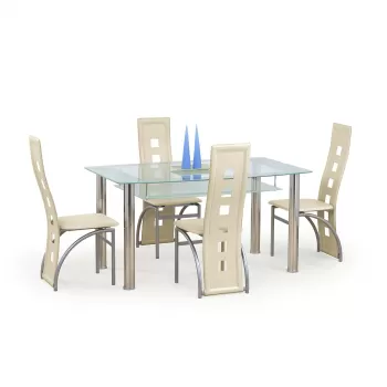 Masa living CRISTAL, sticla, 150x90x77 cm imagine