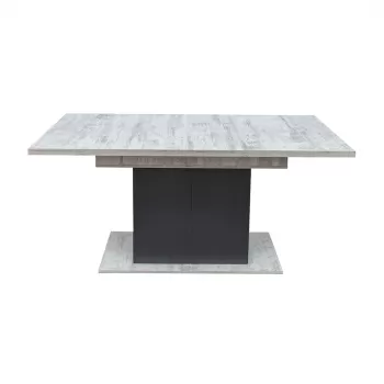 Masa SOFIA, 8 persoane, gri deschis, 160x85x75 cm imagine