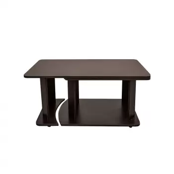 Masuta cafea, cu rotile, sonoma inchis, 95x50x50 cm imagine