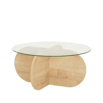 Masuta de cafea BUBBLE, stejar safir, 75x75x35 cm imagine