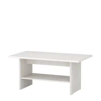 Masuta de cafea cu polita TIFFANY II, crem fineline, 110x60x50 cm imagine