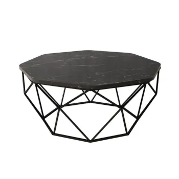 Masuta de cafea DIAMOND, negru, 90x90x38 cm imagine