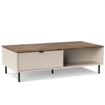 Masuta de cafea EVO, 2 sertare, casmir + stejar castello, 110x60x37 cm imagine