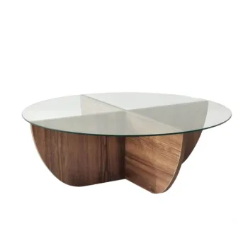 Masuta de cafea LILY, nuc, 90x90x30 cm imagine