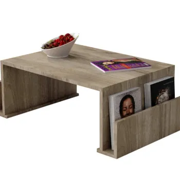 Masuta de cafea MAGAZIN, nuc, 95x60x36,8 cm imagine