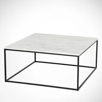 Masuta de cafea POLY, alb + negru, 75x75x43 cm imagine