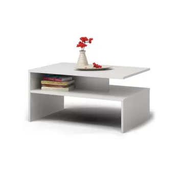 Masuta living LEON, alb, 90x60x45 cm imagine