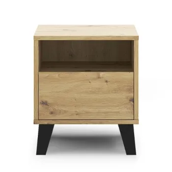 Noptiera BORG, 1 sertar, stejar artisan, 40x38,8x45,6 cm imagine