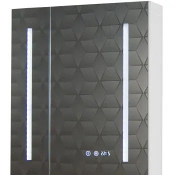 Oglinda EDGE cu iluminare LED, 60 cm, alb imagine