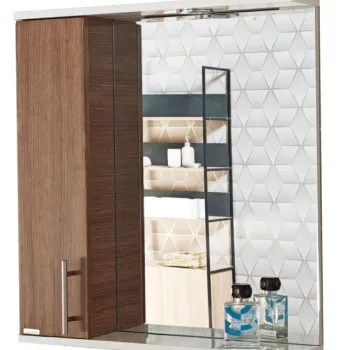 Oglinda seria 020, front MDF, bambus, 65x71 cm imagine