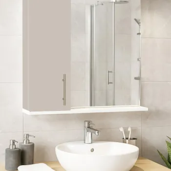 Oglinda seria 020, front MDF, taupe, 65x71 cm imagine