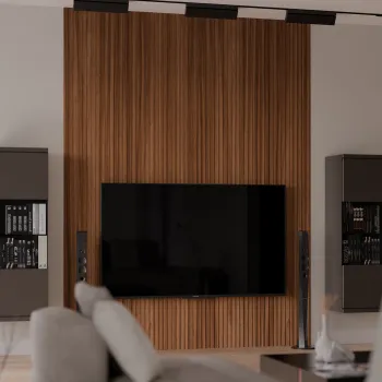 Panou riflaj decorativ LIGHT, MDF, maro, 1,8x12,1x280 cm imagine