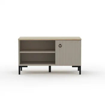 Pantofar DOMINICA, 1 usa, taupe + stejar silverjack, 85x41x49 cm imagine