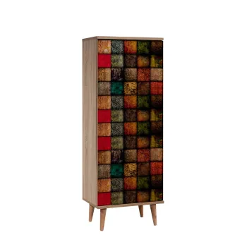 Pantofar FILINTA, stejar sonoma + multicolor 1, 50x38x135 cm imagine