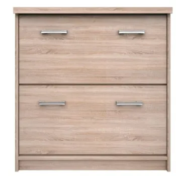 Pantofar TOP MIX, 2 usi tip clapeta, stejar sonoma, 80x27x85 cm imagine