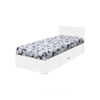 Pat ALMA cu sertar, 90x200 cm, alb imagine