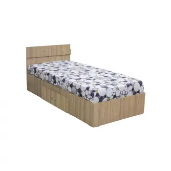 Pat ALMA cu sertar, 90x200 cm, sonoma deschis imagine