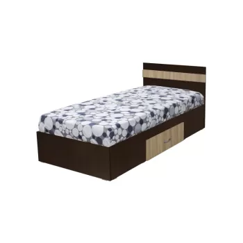 Pat ALMA cu sertar, 90x200 cm, sonoma inchis + deschis imagine