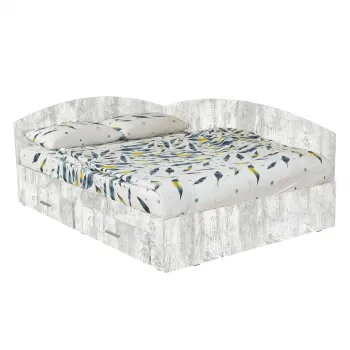 Pat Colt Alma 160x200 cm, cu 2 sertare laterale pe role, pin atichizat imagine