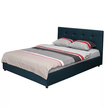 Pat tapitat ECONO CLASIC, 140x200 cm, albastru imagine