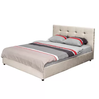 Pat tapitat ECONO CLASIC, 140x200 cm, bej deschis imagine