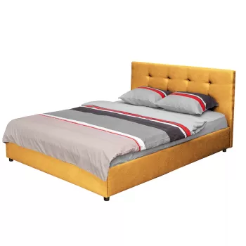 Pat tapitat ECONO CLASIC, 160x200 cm, galben imagine