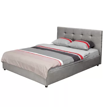 Pat tapitat ECONO CLASIC, 160x200 cm, gri inchis imagine