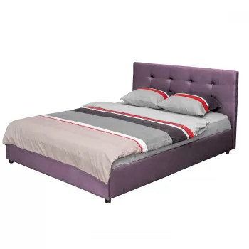 Pat tapitat ECONO CLASIC, 160x200 cm, mov deschis imagine