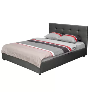 Pat tapitat ECONO CLASIC, gri, 160x200 cm imagine