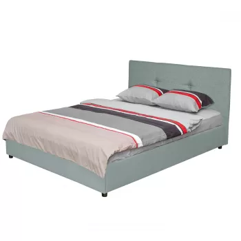 Pat tapitat ECONO I, 160x200 cm, gri verzui imagine