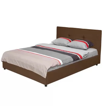 Pat tapitat ECONO I, 160x200 cm, maro deschis imagine