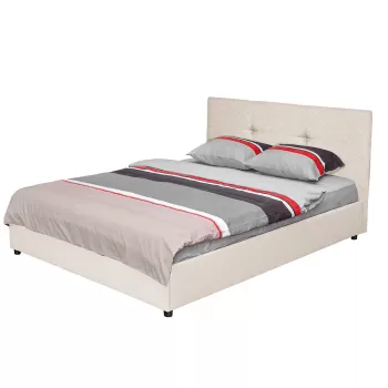 Pat tapitat ECONO I, bej deschis, 140x200 cm imagine